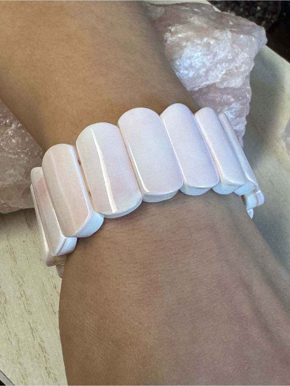 Pink Queen Conch Shell Bracelet - Size 6 - 6.5